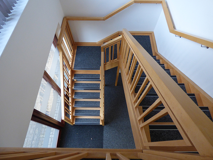 Interior staircase at offices in Sambourne with high quality finishes