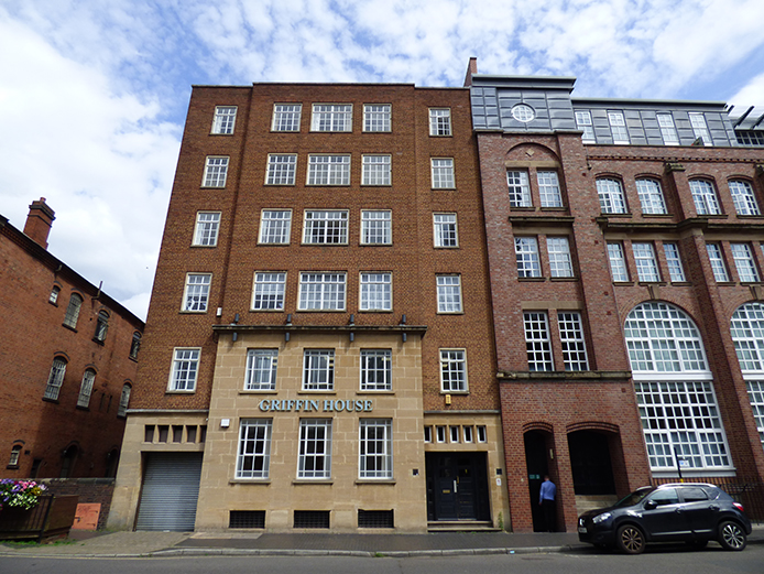 Exterior view of Griffin House offices to rent Birmingham city centre