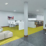 CGI of collaboration area in offices Leamington Spa, Warwick, Coventry, Kenilworth