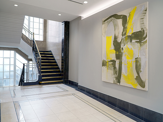 Newly refurbished entrance hall to New Oxford House - New Oxford House offices Birmingham