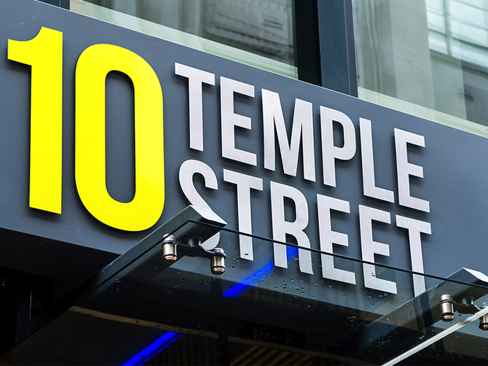 10 Temple Street Birmingham signage