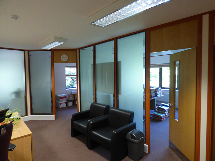 Internal view of small office suite in Hockley Heath