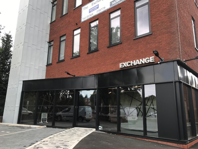 External view of The Exchange town centre suite of Solihull office space