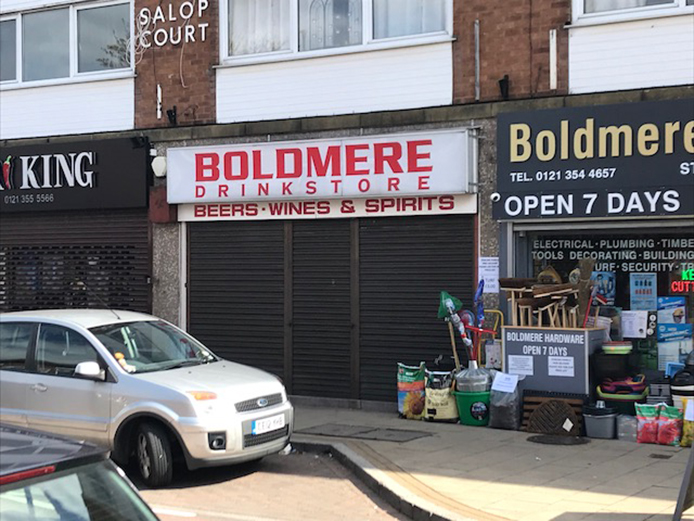 Shopfront of 23 Boldmere Road - retail unit Sutton Coldfield