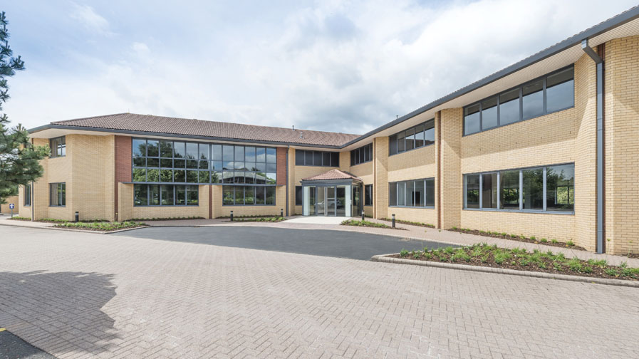 External of 2100 The Crescent, Birmingham Business Park - Solihull office market