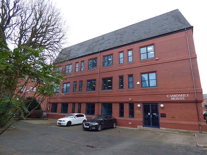 External front view of Camomile House offices for sale Edgbaston