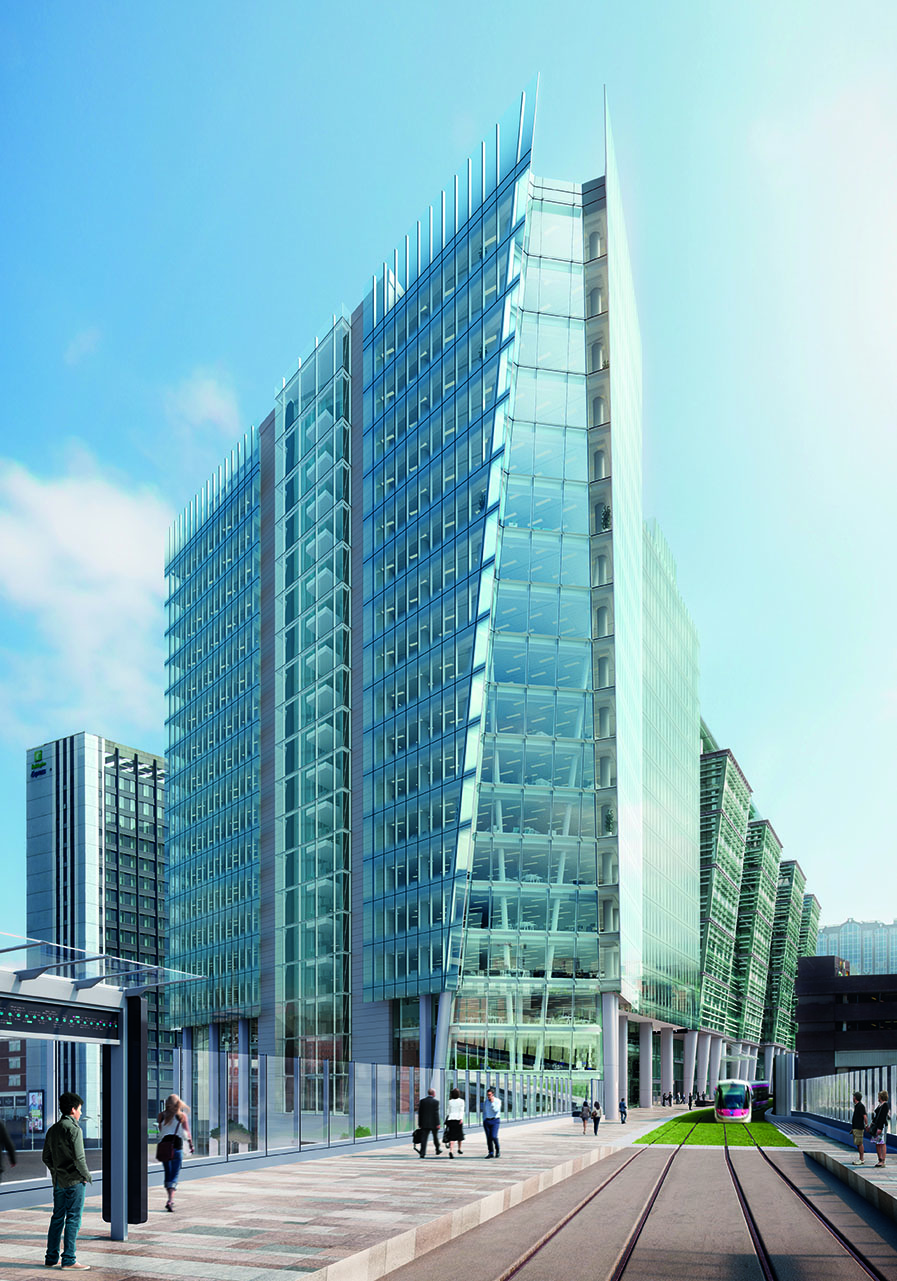 CGI of Three Snowhill which will deliver a landmark deal to the Birmingham office market in 2020