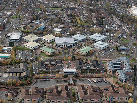 Aerial photo of Waterfront Business Park in the Black Country