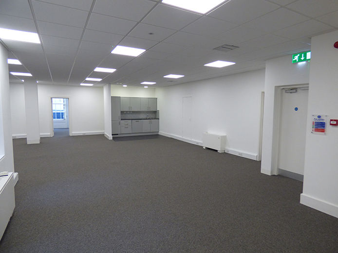 Internal office space featuring kitchen facilities in Wellington House - offices Birmingham