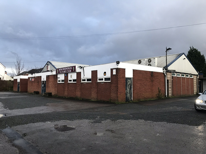 The external of New Invention Victory Club in Willenhall