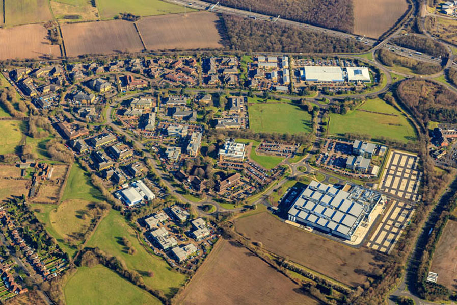 Birmingham Business Park aerial view - a key area within the Solihull office market