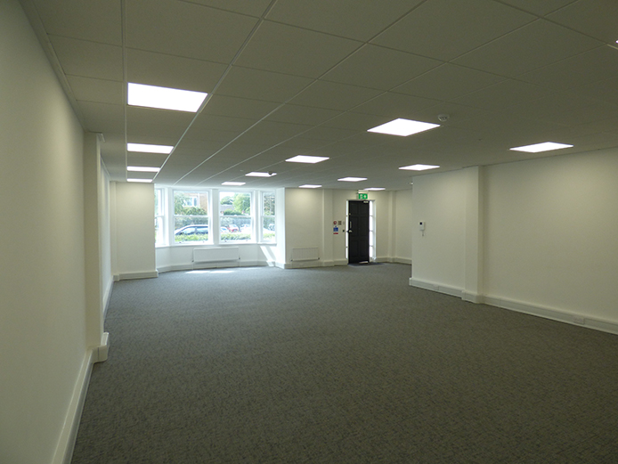 Internal view of open plan office space Solihull at 2 Stratford Court