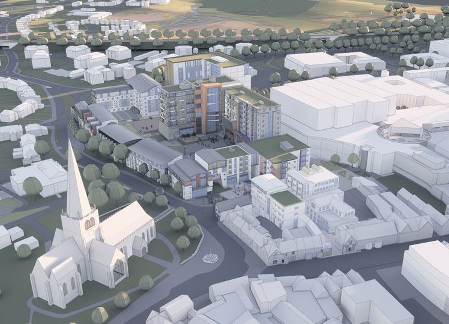 CGI of Eastgate, Solihull town centre