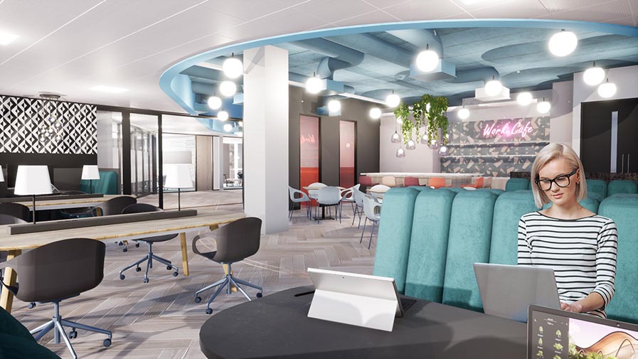 The design for Mazars’ new Birmingham office space at Two Chamberlain Square