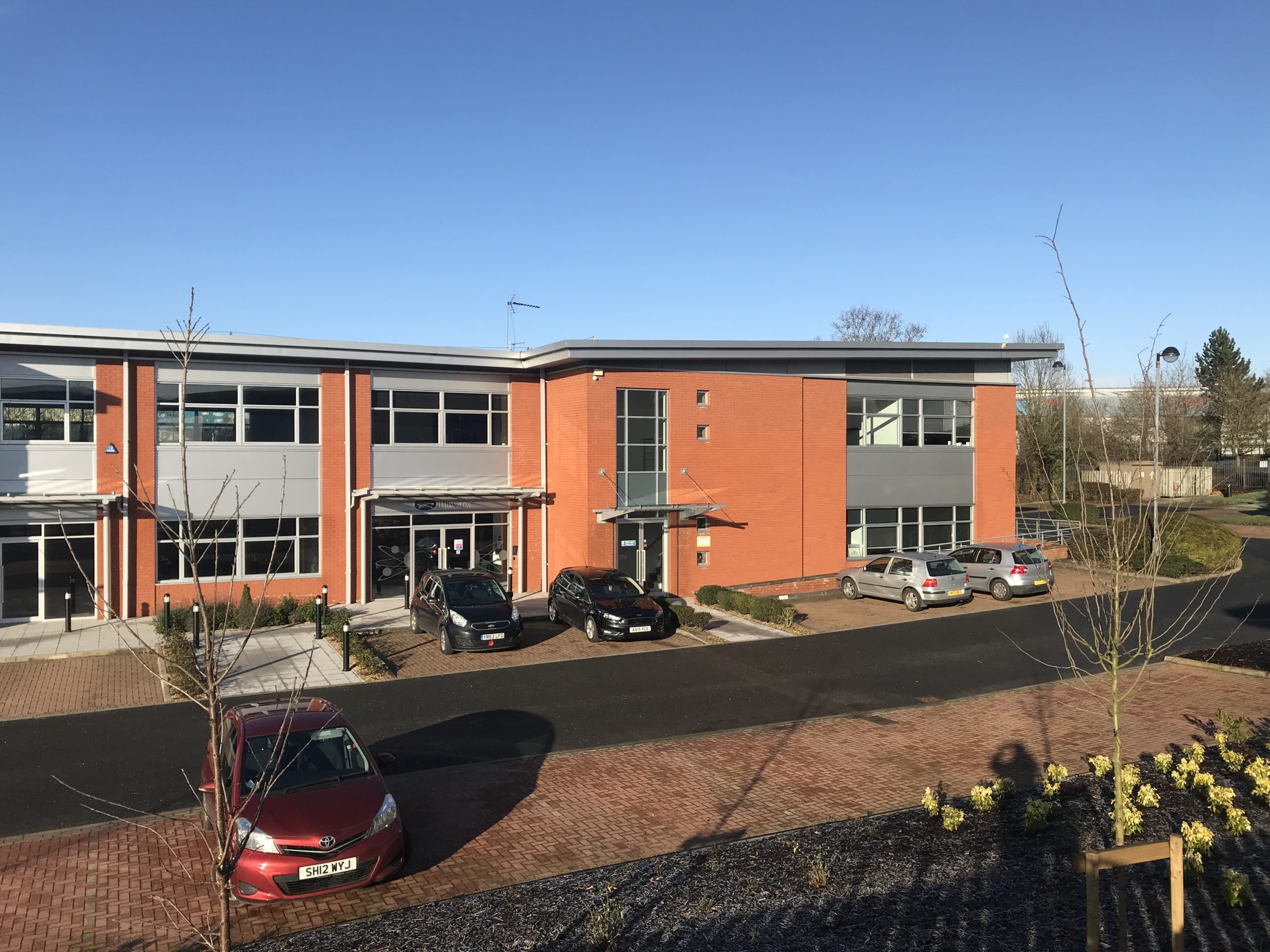 Exterior at BioCare's new offices at Hedera Road, Redditch