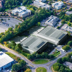 Aerial shot of Diamond, Birmingham Business Park, Solihull, brand new, high-quality industrial units