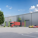 CGI of Holbrook Park large industrial units in Coventry