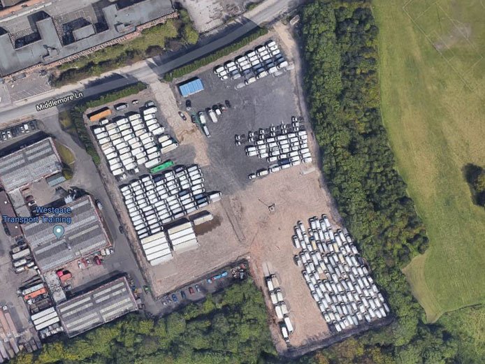 Aerial view of Middlemore Lane development site for sale Aldridge