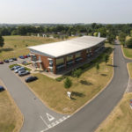 Aerial view of Building 500 Abbey Park offices Leamington Spa and Warwick