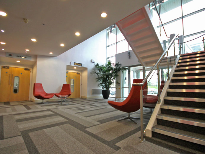 Reception area within office space Warwick