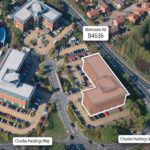 Aerial view of Charles Hastings Way and Newtown Road - offices to let Worcester