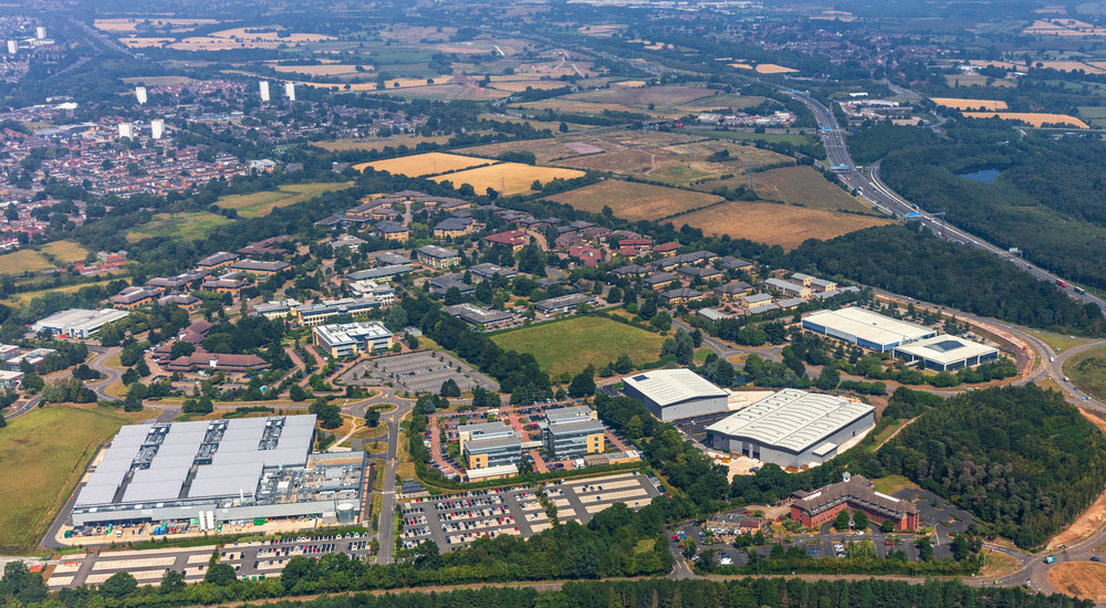 Aerial of Birmingham Business Park | KWB 2021 Solihull office market review