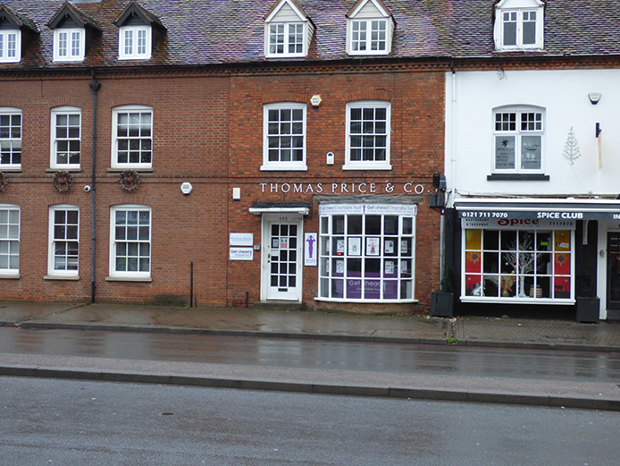Exterior view of 695 Warwick Road offices to let Solihull