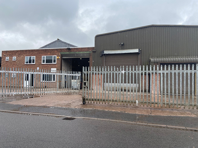 Exterior and yard area at West Coppice Road, industrial units to let Walsall