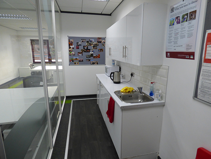 Kitchen facilities at 3 Gatsby Court offices Birmingham