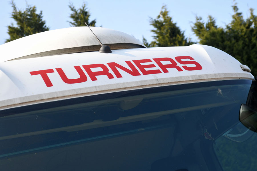 Logo on haulage vehicle for Turners (Soham) Ltd, that have just doubled their space at Middlemore Lane
