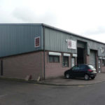 Exterior rear view of 10 Westgate Trading Estate, industrial unit to rent Aldridge, Walsall