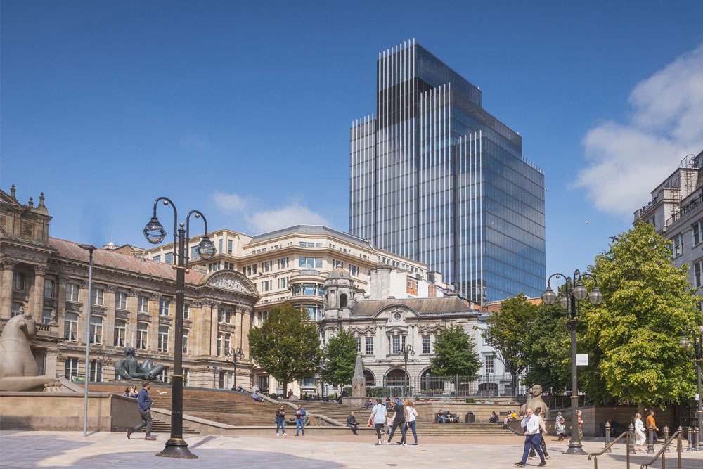 External view of 103 Colmore Row with 2 Q1 Birmingham office market deals