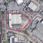 Aerial highlighting location at Garretts Green Lane industrial unit to let Birmingham, industrial unit for sale Birmingham