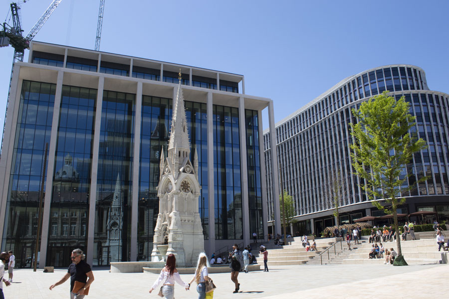 External view of Two Chamberlain Square - 2nd largest Birmingham office market deal Q1 2022