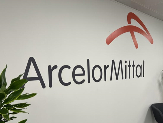 ArcelorMittall wall motif - KWB Workplace has completed their relocation