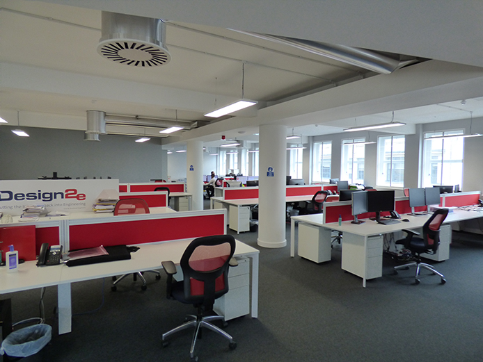 interior view of open plan office space at 6th Floor Grosvenor House