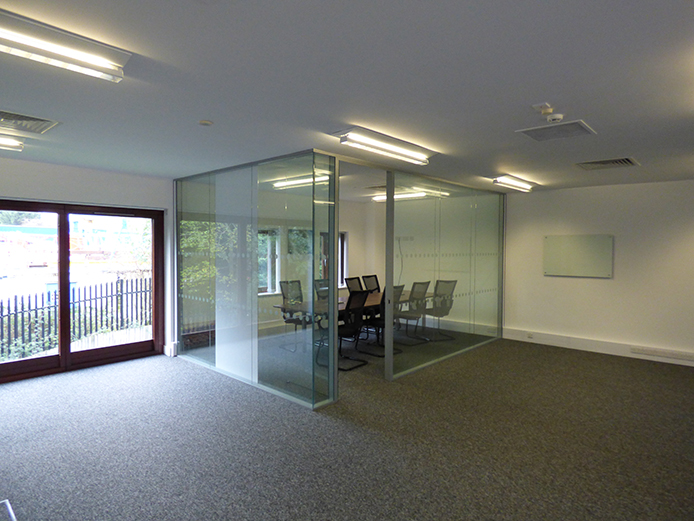 Glazed meeting room at 7 Chestnut Court offices for sale, Redditch
