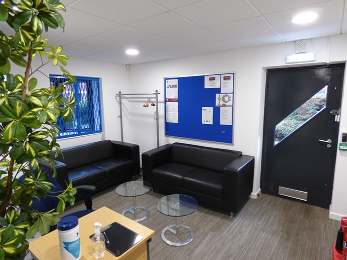 Breakout area at 4 Highlands Court, modern self-contained offices Shirley, Solihull