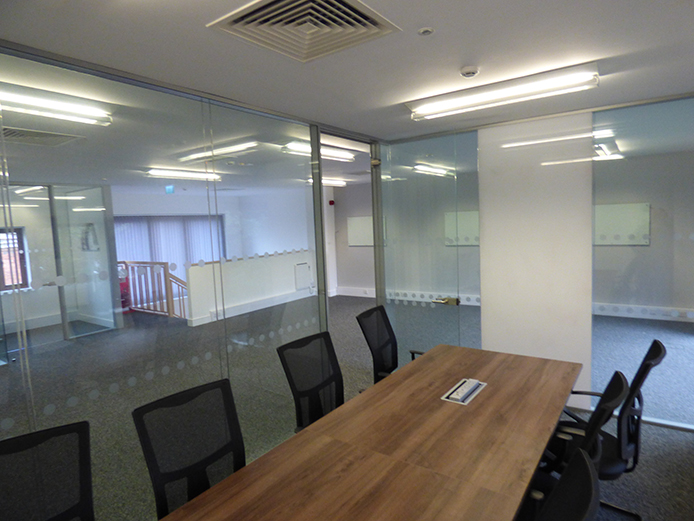 Glazed meeting room at 7 Chestnut Court offices for sale or to let, Redditch