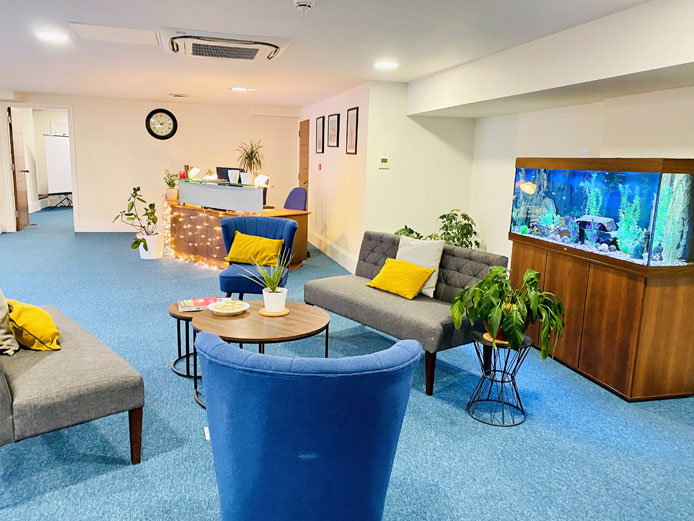 4 Queen Street Bath offers a stylish reception area with the team on hand to support business operations