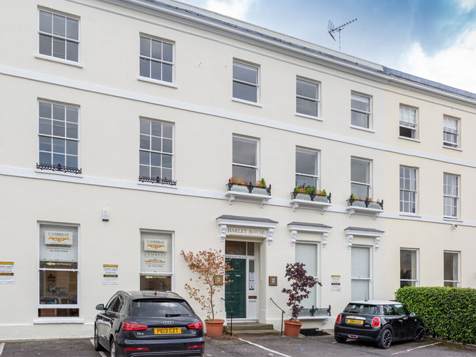 Serviced offices Cheltenham at Harley House, listed Regency property with a prominent central location
