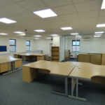 High quality, open plan Evesham office space at Orchard House with decoration and carpeting throughout