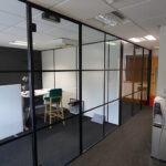 Glazed meeting room at Henley-in-Arden offices for sale