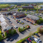 Aerial view of offices to rent on Tachbrook Park, Warwick within an attractive courtyard setting and on-site allocated parking