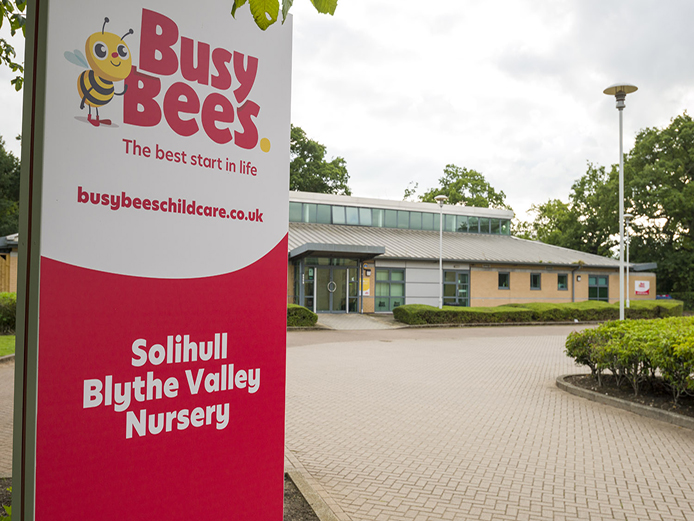 On-site Busy Bees nursery, near Nelson House offices Blythe Valley Park