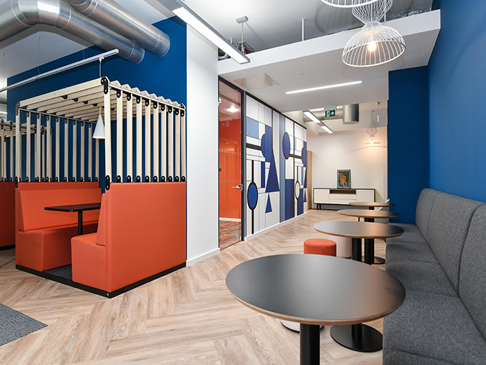 Contemporary workstations at 10 Temple Street - fully fitted suite provides 22 stations and meeting/breakout areas in Birmingham city centre