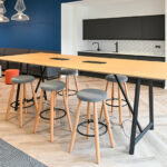 Kitchen area and breakout space at Cat A+ fully fitted offices, Birmingham city centre