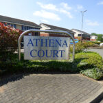 Signage for Athena Court, offices to rent in Warwick