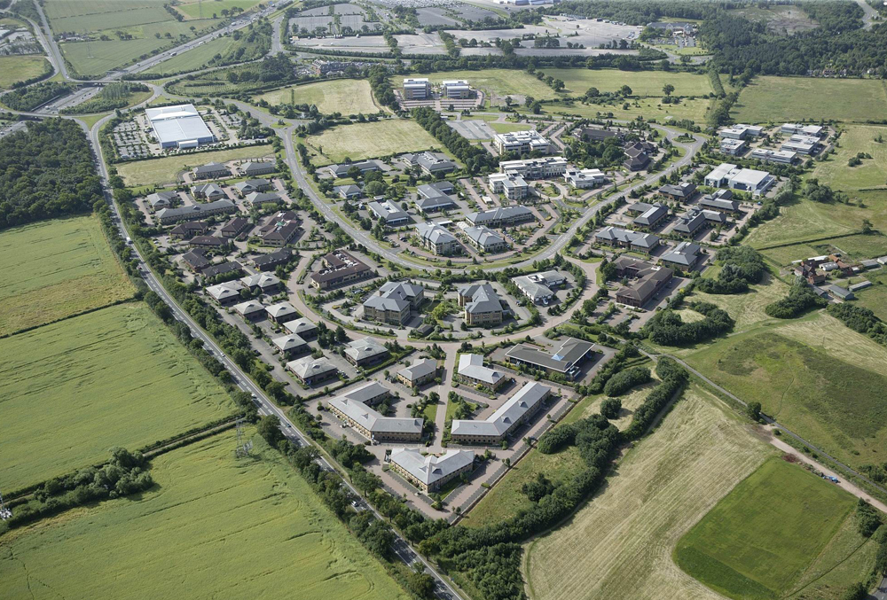 Aerial of Birmingham Business Park - KWB Solihull office market research Q2 2023