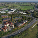 Aerial of office space to let Bridgwater Road, Worcester.